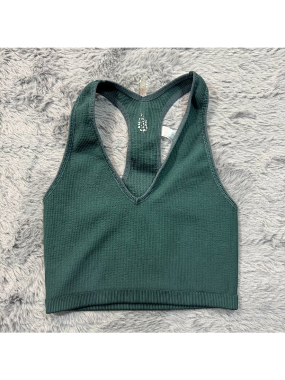 Free People Forest Green Ribbed Racerback Tank - Picture 9 of 11